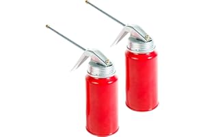 UBOG 2PCS Oil Can,Pump Oil Can,Car Accessories,Metal Pump Oil Can,Pump Oil Sprayer,200ML Oil Squirt Can,Manual Pump Oiler With Nozzle,Gun Oil Spray Can for Auto Motorcycles Applications
