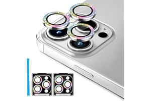 Jeluse [3X2 Pack] Camera Lens Protector for 14 Pro Max for 14 Pro, 9H Tempered Glass Screen Protector Cover [Alignment Kit Eazy installation] Metal Individual Ring