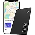 Wallet Tracker Smart Card – Rechargeable GPS Lost Item Finder Works with Apple iOS - Find My for Tracking Luggage Tag Passport Phone Laptop - Ultra-Slim with Rechargeable Lithium Battery - 180-Day Use