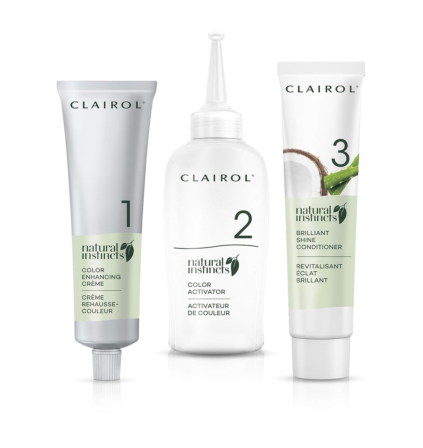 Clairol Natural Instincts Semi-Permanent Ammonia-Free Hair Color, 5 Medium Brown, Hazelnut, Pack of 3: Beauty