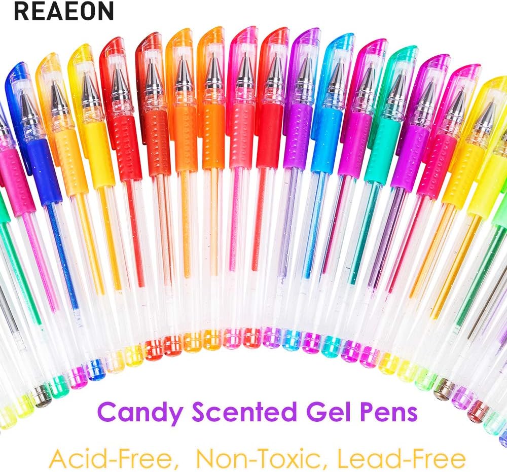 24 Colors Gel Pens, Coloring Gel Pen Art Markers for Journal Adult Coloring Books Drawing Note Taking, 40% More Ink for Kids: Arts, Crafts & Sewing