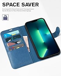 TUCCH Case for iPhone 13 Pro Max Wallet Case, RFID