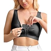 Easybunny Compression Bras for Women Post Surgery Front Closure Mastectomy Bra Surgical Adjustable Straps Wirefree