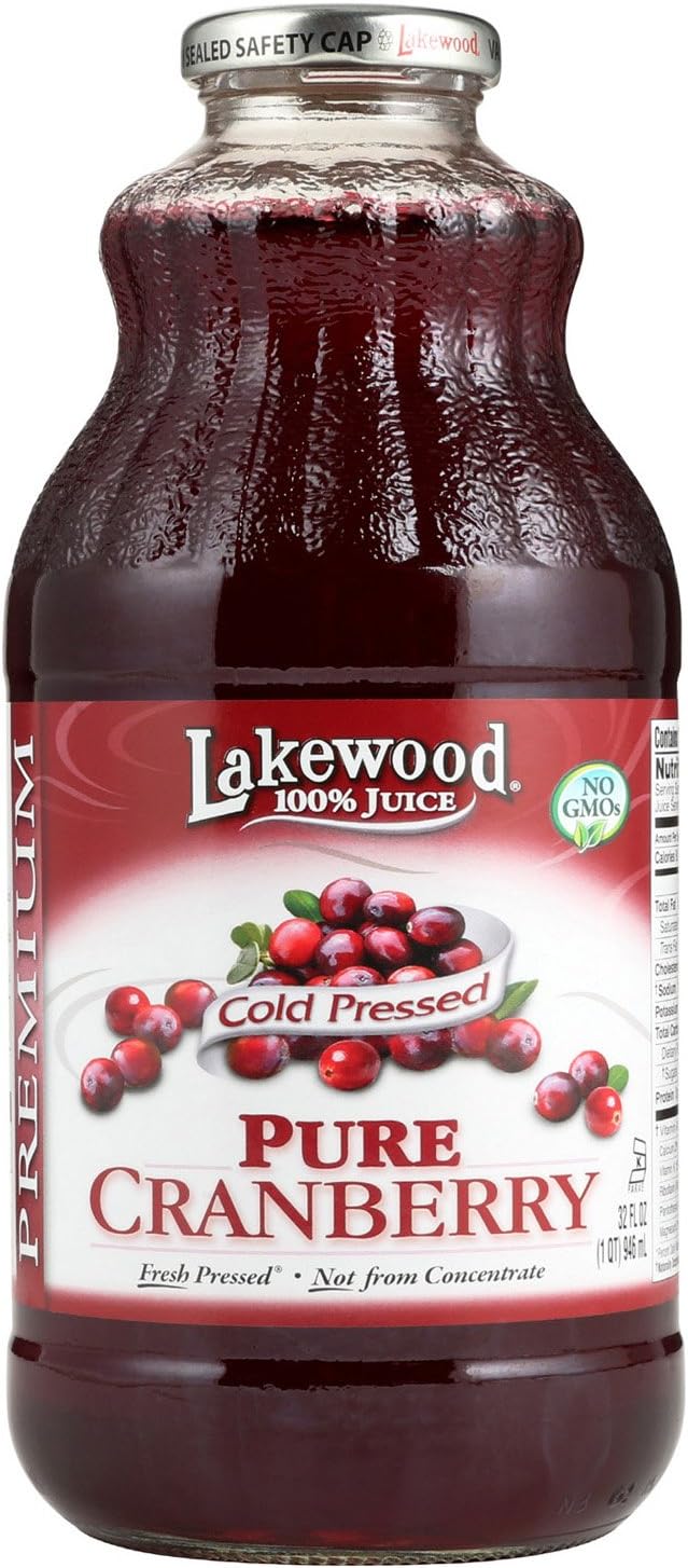 Lakewood Juice Pure Cranberry Case of 12 32 Fl oz