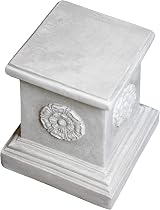 Design Toscano English Rosette Plinth Base 33 cm Polyresin Antique Stone view 5