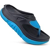 COFACE Men Orthopedic Footbed Flip Flops Fabric Toe Post Beach Sandals Size 7-15