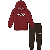 Lucky Brand boys 2pc Hooded Fleece Pant Set