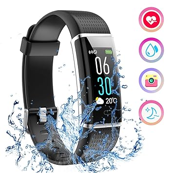 Mpow Fitness Tracker IP68 Reloj Fitness podómetro, pulsómetro de ...
