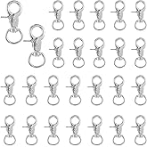 36PCS Trigger Snap Hooks 2.32'' x 0.82'' Heavy Duty Swivel Snap Hooks Metal Clasps Lanyard Clips Durable Trigger Snaps for Pet Cage Key Chains Dog Leash