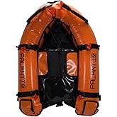 Palantic Scuba Diving Inflatable Gangway Float Boat with Dive Flag &amp; Air Pump, Orange