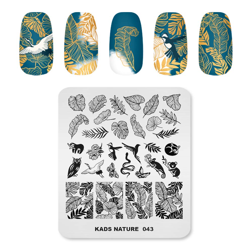 Alexnailart Stainless Steel Nail Stamping Template Manicure Nail Art DIY Decoration