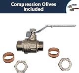 Pipestation 15mm Isolation Valve 2 Pack Red Blue Lever Compression Fitting WRAS view 5