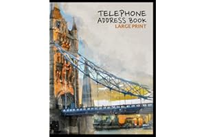 Telephone Address Book: Large Print Telephone Address Books With Tabs Printed | A-Z Alphabetical Index Easy To Find Contacts 
