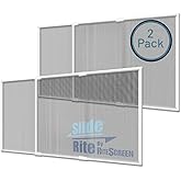 Adjustable &amp; Expandable Window Screen with Slide Rite Technology 19" - 35" x 10" (2-Pack) Pre-Framed Window Screen