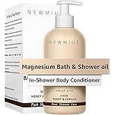 New Miuz Magnesium InShower Body Conditioner Soft Skin Post Shower Care Moisturizer for Body Legs Bath Oil for Dry Skin Shea Butter Honey Vanilla Self Care Spa Gift