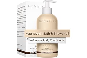 New Miuz Magnesium InShower Body Conditioner Soft Skin Post Shower Care Moisturizer for Body Legs Bath Oil for Dry Skin Shea Butter Honey Vanilla Self Care Spa Gift