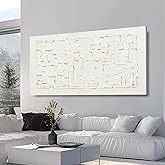 SOUGUAN Neutral Wall Art Modern Wall Decorations Minimalist Canvas Paintings 29"x58" Hand Painted Artwork for Bedroom Kitchen Pictures