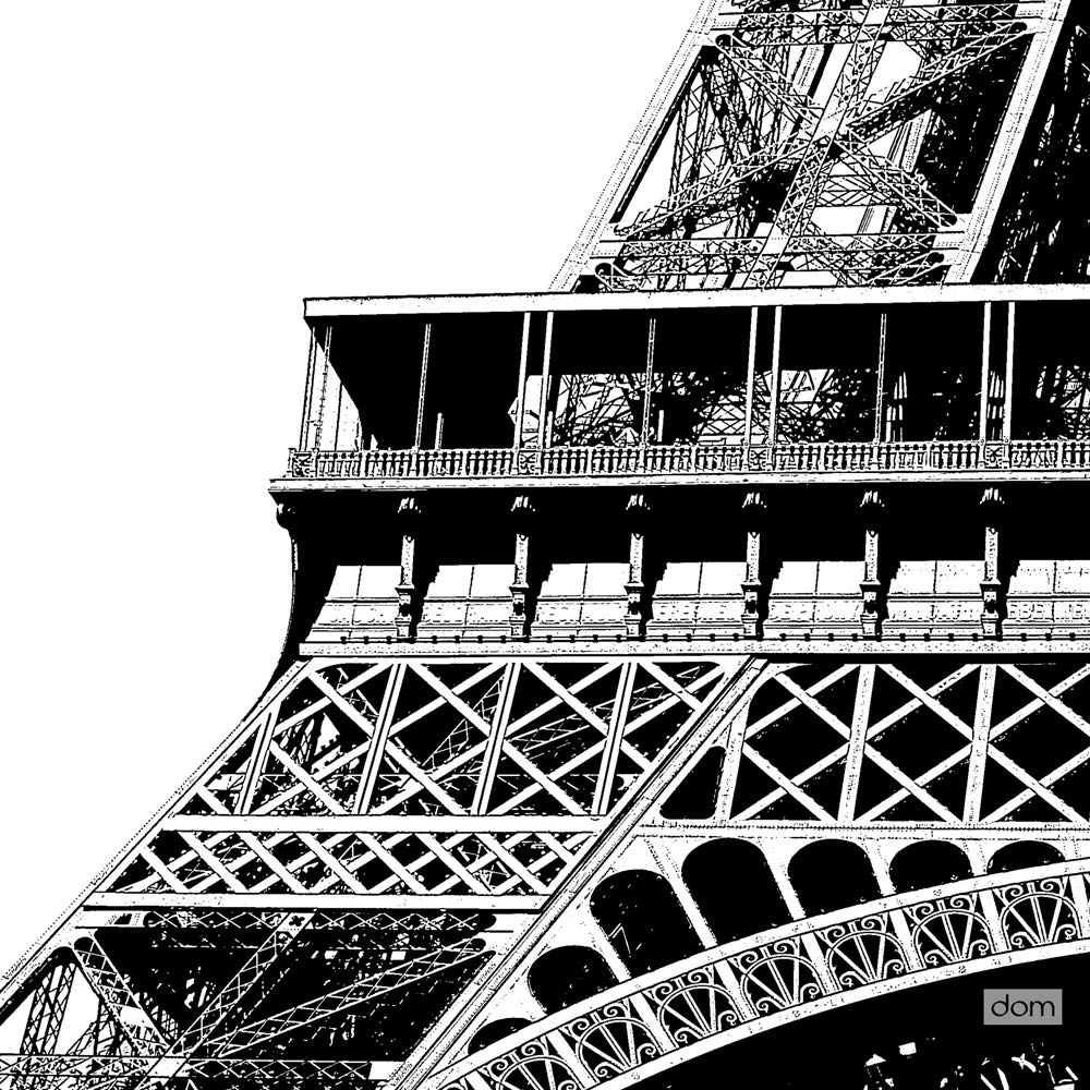 International Graphics - Finished Picture - Dominique, Massot - ''Tour Eiffel Zoom''- 30 x 30 cm - Direct printing on acrylic glass
