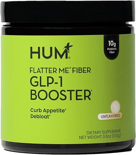 hum glp 1 Nutrition Flatter Me Fiber GLP-1 Booster Supercharged with Flatter Me enzymes blend to debloat in 30 minutes and by up to 2 inches. HUM Nutrition Flatter Me Fiber