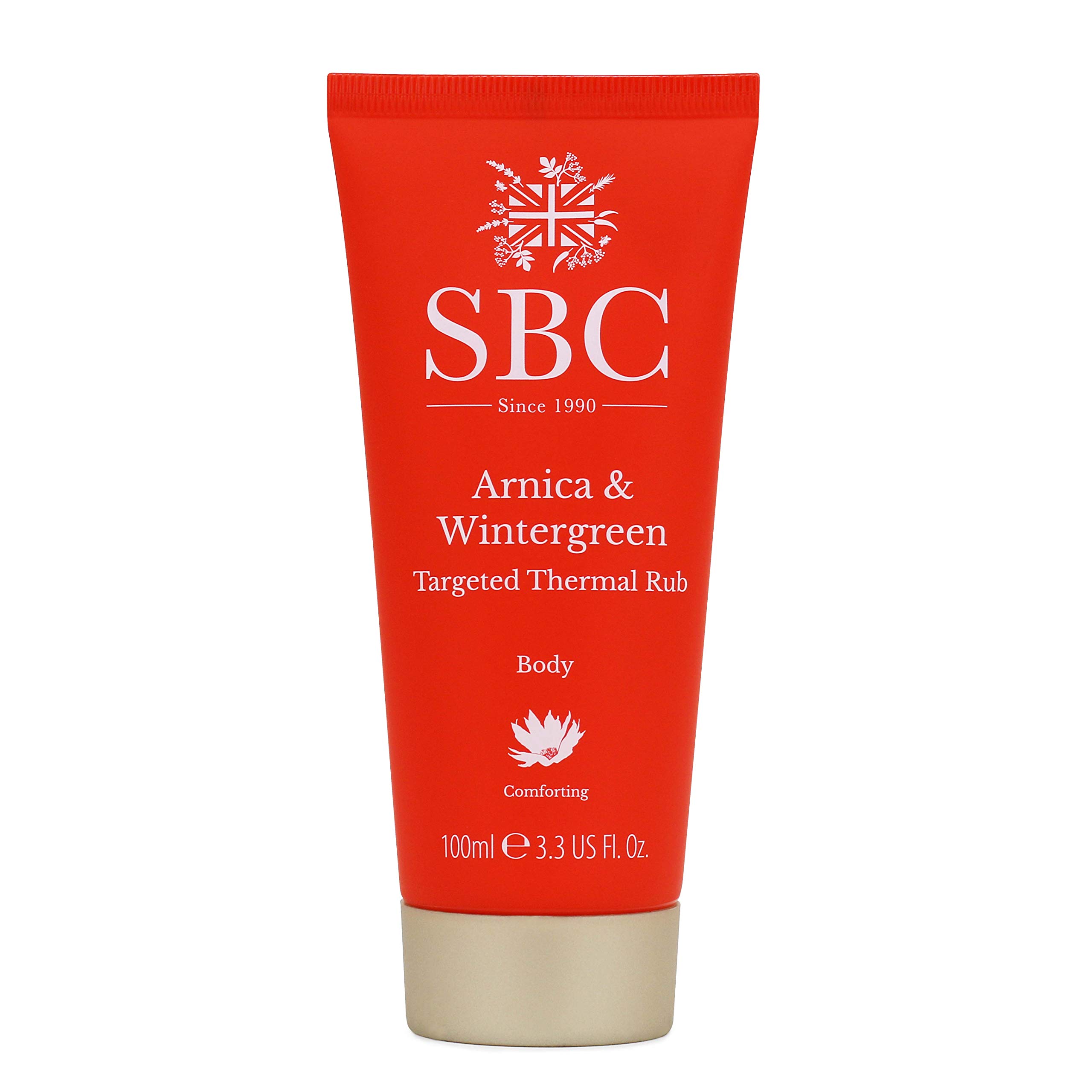 SBC Skincare Arnica & Wintergreen Targeted Thermal Rub 100ml - Warming Cream for Muscle Tension Relief
