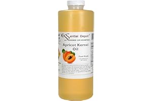 ESSENTIAL DEPOT Apricot Kernel Oil - 1 Quart - 32 oz - Food Grade - safety sealed HDPE container with resealable cap