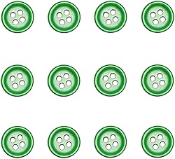 Libiline 100pcs Resin Button Solid Color 4Holes