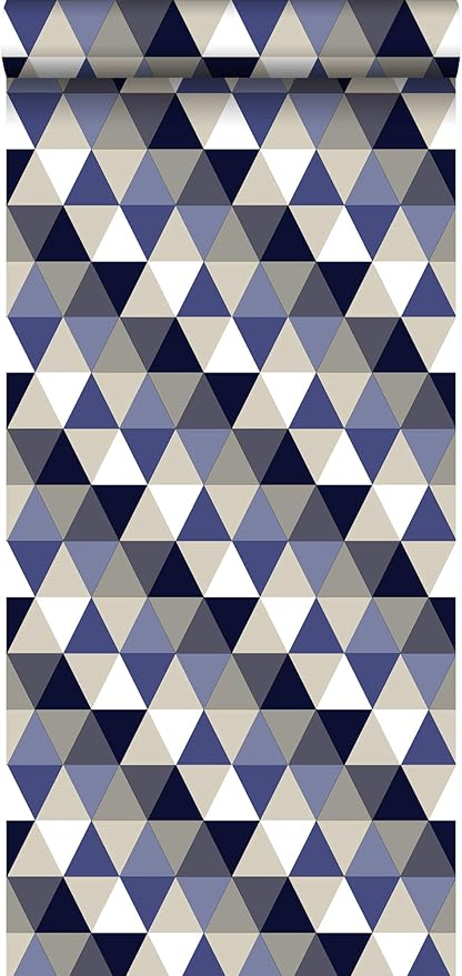 Avoir Images Papier Peint Triangles Bleu Fonce Gris Et Beige 138716 D actualisé par