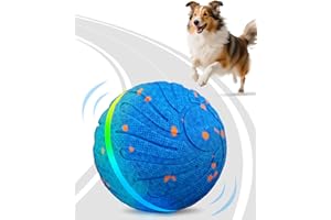 Xeuch Smart Interactive Dog Balls, Automatic Moving Ball for Medium and Large Dogs, E-TPU New Material, Motion Activated Rolling & Rotating Bouncy Toy for Dog Enrichment & Stimulation