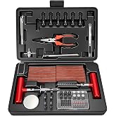 ORCISH Heavy Duty Tire Plug Kit - 98pcs All-in-One Universal Tire Repair Kit for Tubeless Flats, Emergency Tire Patch Kit for