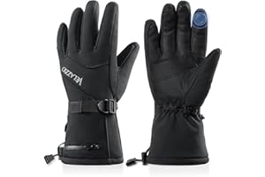 VELAZZIO Ski Gloves Waterproof Breathable Snowboard Gloves, 3M Thinsulate Insulated Warm Winter Snow Gloves, Fits Both Men & Women