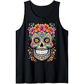 Halloween Sugar Skull Calavera Tank Top