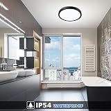Defurhome 24W LED Ceiling Light 5000K IP54 Ø30cm Black Dome view 7