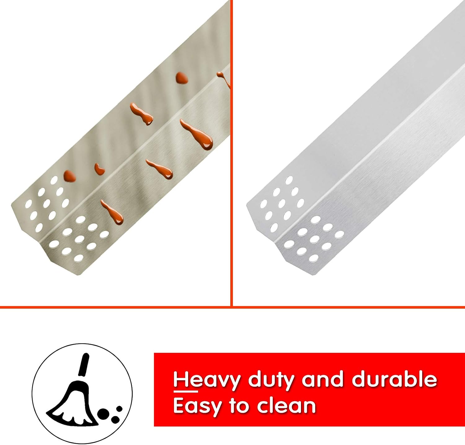 Denmay 37cm Stainless Steel BBQ Heat Plate Flame Diffuser for Charbroil Uniflame, Beefeater 3, Landmann,Flame tamer - Image 5