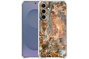 Hsondcn Case for Samsung Galaxy S25 with Renaissance Art Design,Aesthetic Classical Angel God Painting,Unique Soft TPU Phone Cover Bumper(S25,Gods)