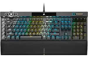 Corsair K100 RGB Optical-Mechanical Gaming Keyboard - Corsair OPX RGB Optical-Mechanical Keyswitches - AXON Hyper-Processing 