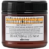 Davines Naturaltech Nourishing Vegetarian Miracle Conditioner, Restructuring & Hydrating for Dry & Damaged Hair - With Vegetal Keratin - Deeply Moisturizes Dry Hair, 8.45 Fl Oz