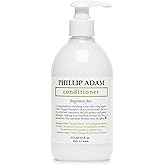Phillip Adam Fragrance Free Conditioner - Apple Cider Vinegar Formula - No Parabens - For All Hair Types - 12 Ounce