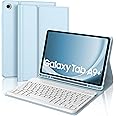 BORIYUAN Keyboard Case for Samsung Galaxy Tab A9 Plus 5G 11 Inch 2023(SM-X210/X216/X218) - Detachable Wireless Bluetooth Keyboard Folio Smart Cover with S Pen Holder for Galaxy Tab A9+ 11" (Sky Blue)