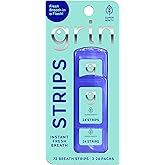 GRIN Super Minty Breath Strips Instant Breath Freshener Strips, Sugar-Free Dissolving Mint Strips, No Water Needed, Portable Pocket Cases, Super Mint Flavor, 72 Count (3 x 24)