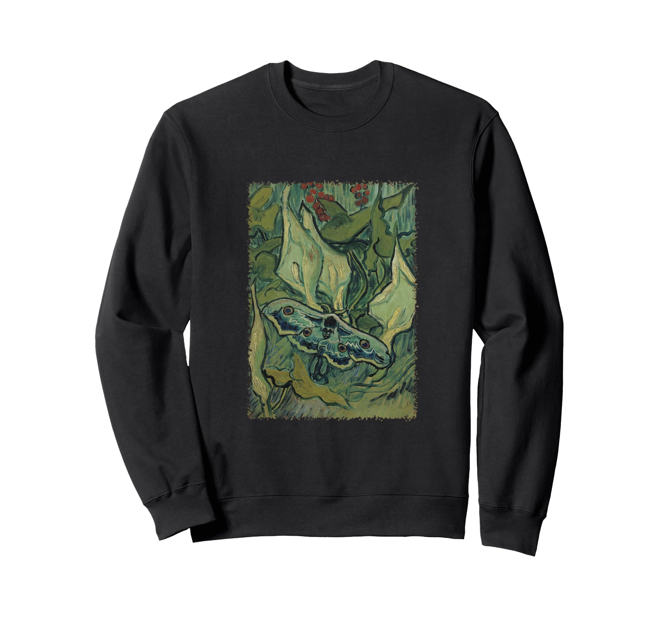 Great Peacock Moth by Vincent van Gogh, Insect in a Garden Sweatshirt