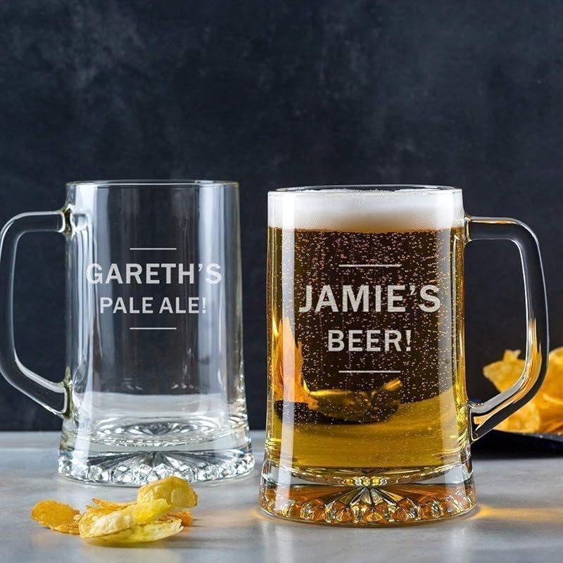 Personalised Beer Tankard/Personalised Pint Glass/Beer Gifts for Men