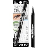 REVLON ColorStay Lash Serum + Liner, Liquid Eyeliner, 001 Blackest Black | Lash-serum + liquid eyeliner in one. Nourishes the lash line for visibly healthier lashes in 1 week.