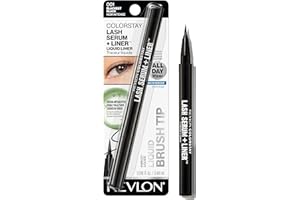 REVLON ColorStay Lash Serum + Liner, Waterproof Eyeliner, Stocking Stuffer for Her, Healthier Looking Eyelashes, Smudge-Resistant, 001 Blackest Black