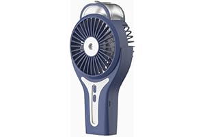 Sunneday Misting Fan | Handheld Fan with Water Mist | Rechargeable Cooling Spray Fan | Blue