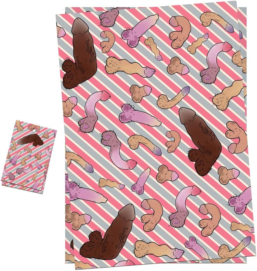 Funny Rude Gift Wrap Wrapping Paper Sheets for Women Ladies Perfect for Best Friend Birthday & Hen Party Pack 2