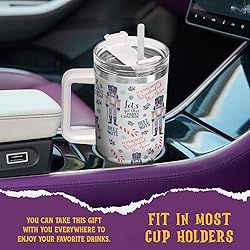 34HD Black Cat Tumbler with Handle & Straw, 40oz