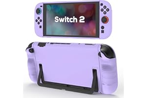 TIKOdirect Protective Case for Switch 2, Hard PC Slim Dockable Cover Case Designed for Switch 2 2025, Game Console and Joy Con Controllers, Purple