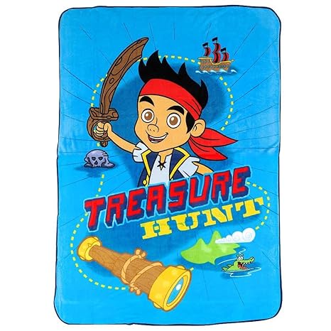 Disney Junior Jake And The Never Land Pirates Adventure Awaits Bed Blanket 62 Inch X 90 Inch