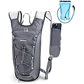 Blue Quartz Hydration Backpack with 2L Water Bladder, Hiking Water Backpack for Women Men, Lightweight Cycling Daypack with Phone Pocket & Helmet Net Bag, Hydration Pack for Biking, Running, Skiing