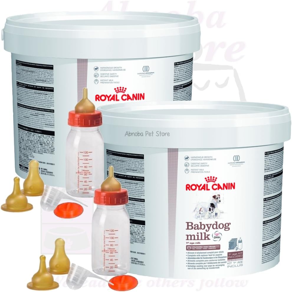ABNOBA PET STORE 4 Kg Royal Canin Milk Replacer Feed & Bottle Dog Puppies Birth to Weaning 2x 2kg